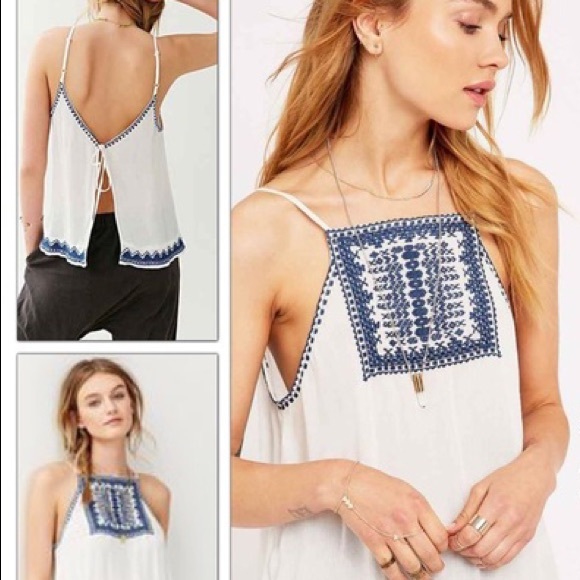 Open-Backed Embroidered Tank from Urban Outfitters - Picture 2 of 4